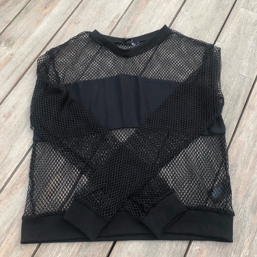 Black Mesh Top